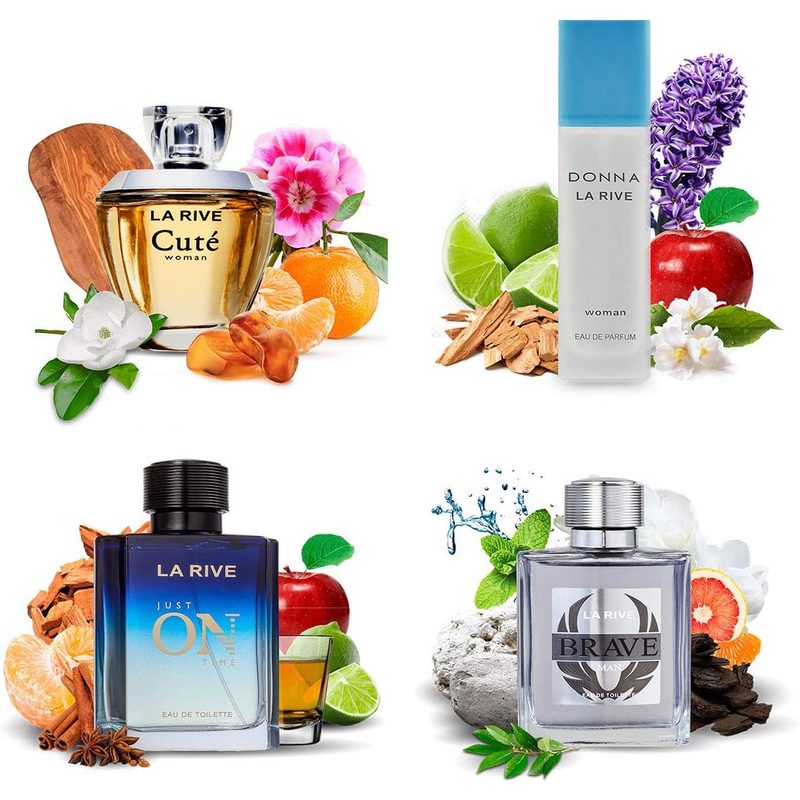 Kit 4 Perfumes Importados La Rive Masculino e Feminino