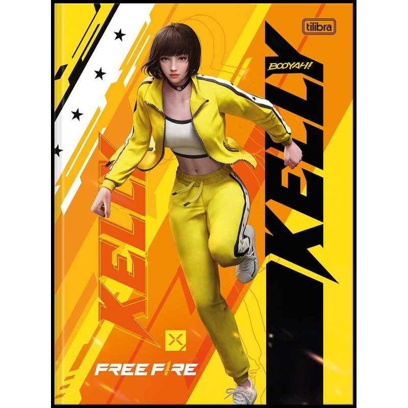 Kit 5 Cadernos Universitários Tilibra Free Fire - Capa Dura, 80 Folhas