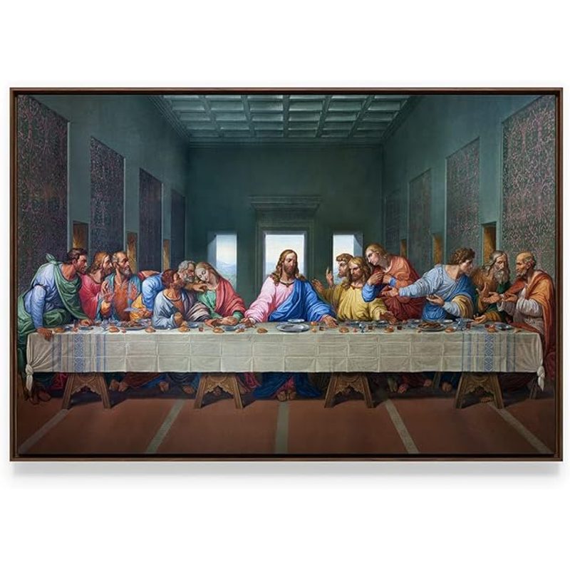 Quadro Santa Ceia A Última Ceia Leonardo Da Vinci Religioso - Bimper